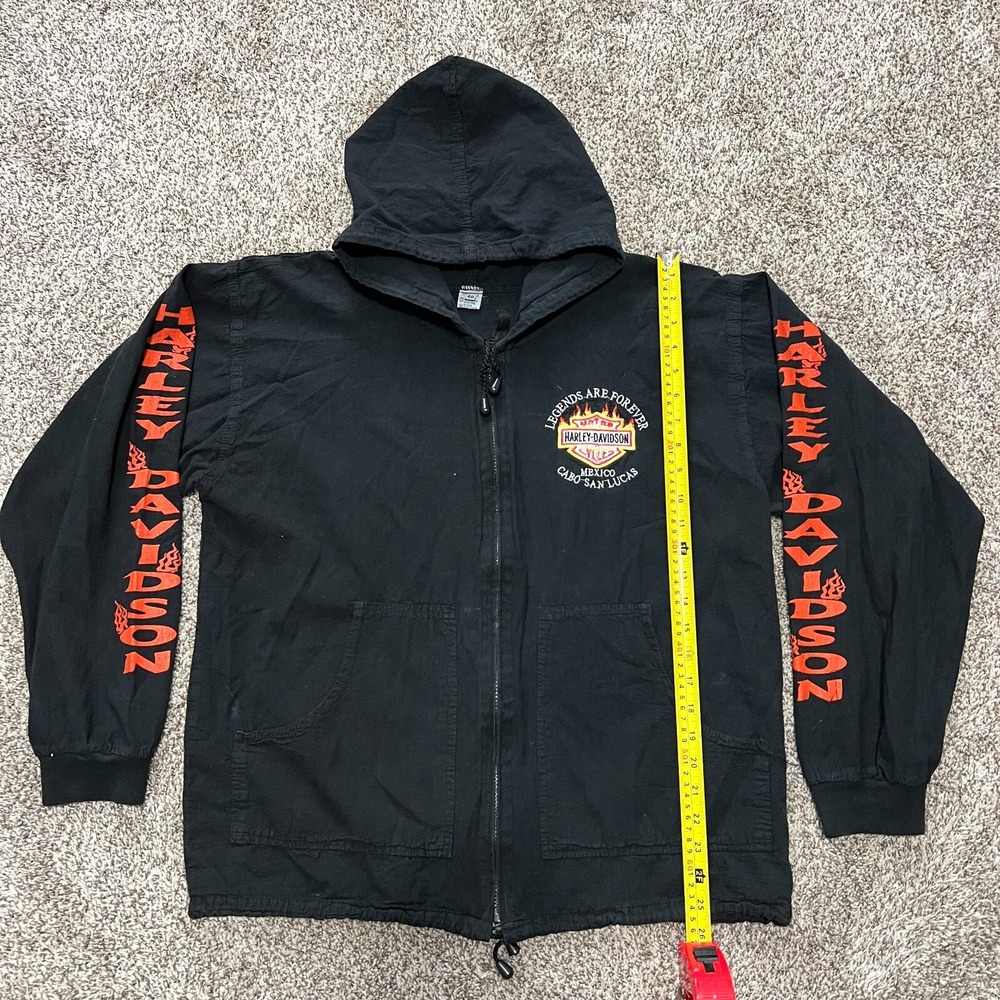 Harley Davidson Size L Lightweight cotton Hoodie Zip Jacket Cabo San Lucas
